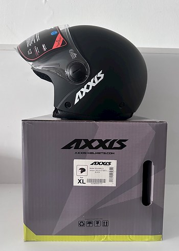 Axxis Square S Mat Siyah Yarım Kask - XL - Görsel 9