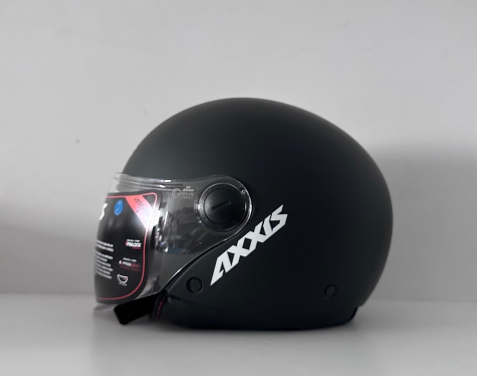 Axxis Square S Mat Siyah Yarım Kask - XL - Görsel 2