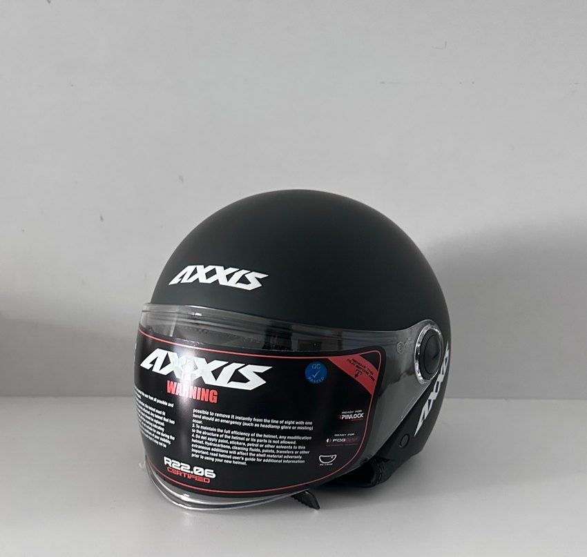 Axxis Square S Mat Siyah Yarım Kask - XL - Görsel 3