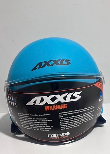Axxis Square S Mat Blue Yarım Kask - M - Görsel 3