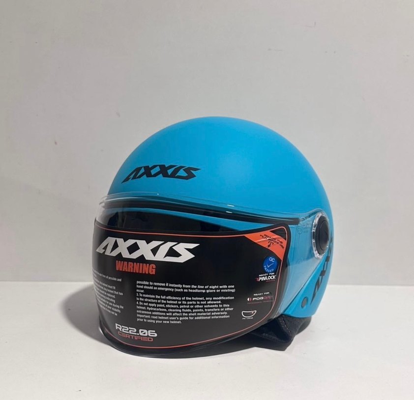 Axxis Square S Mat Blue Yarım Kask - M - Görsel 2