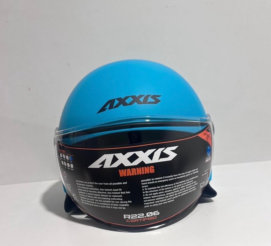 Axxis Square S Mat Blue Yarım Kask - M - Görsel 3