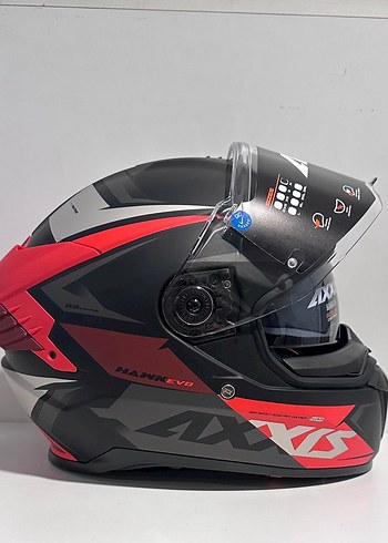 Axxis Hawk SV Ixil Mat Red Kapalı Kask - M - Görsel 5