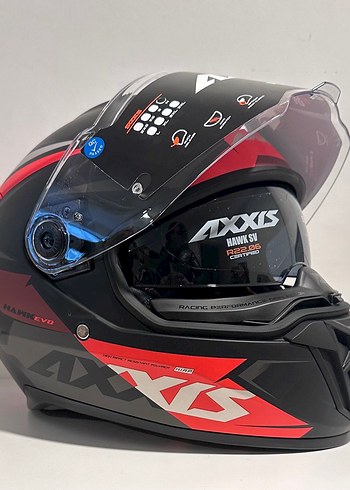 Axxis Hawk SV Ixil Mat Red Kapalı Kask - M - Görsel 4