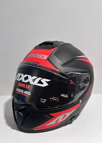 Axxis Hawk SV Ixil Mat Red Kapalı Kask - M - Görsel 2