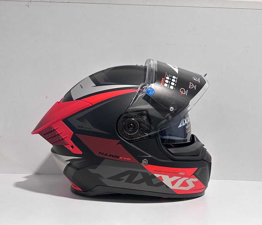 Axxis Hawk SV Ixil Mat Red Kapalı Kask - M - Görsel 5