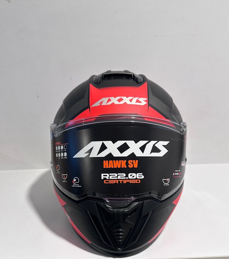 Axxis Hawk SV Ixil Mat Red Kapalı Kask - M - Görsel 3