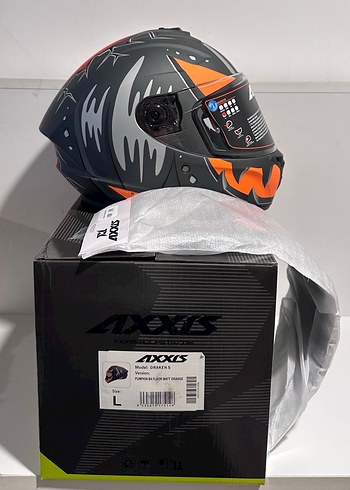 Axxis Draken S Pumpkin Orange Kapalı Kask - L - Görsel 10