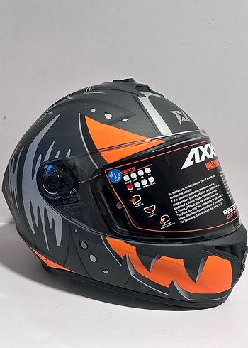 Axxis Draken S Pumpkin Orange Kapalı Kask - L - Görsel 4