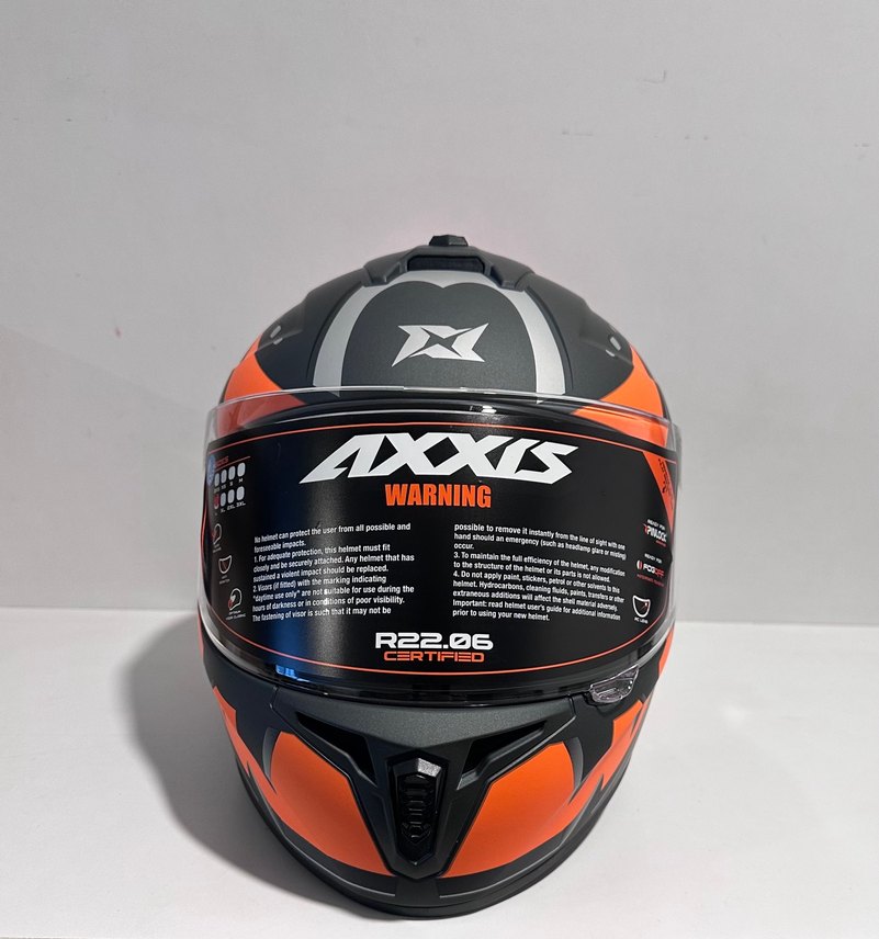 Axxis Draken S Pumpkin Orange Kapalı Kask - L - Görsel 3