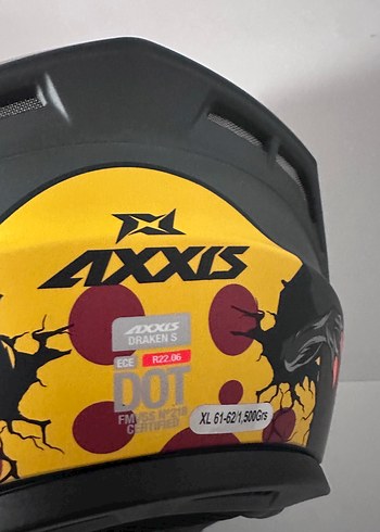 Axxis Draken S Dinotoon Mat Red Kapalı Kask - XL - Görsel 6