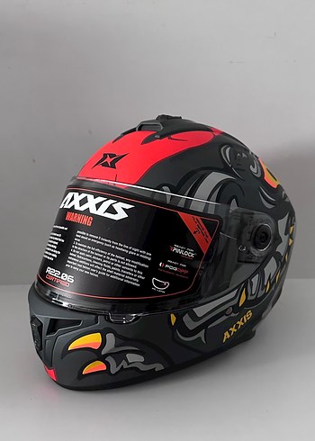 Axxis Draken S Dinotoon Mat Red Kapalı Kask - XL - Görsel 2