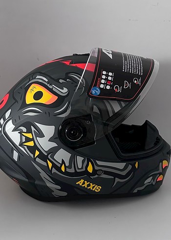 Axxis Draken S Dinotoon Mat Red Kapalı Kask - XL - Görsel 4