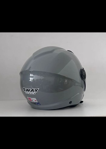 Sway SW 765 Gloss Grey Yarım Kask - XXL - Görsel 3