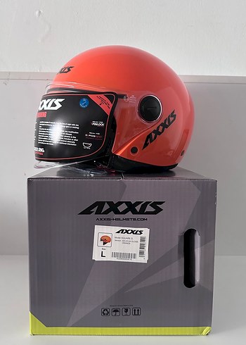 Axxis Square S Orange Yarım Kask - L - Görsel 7