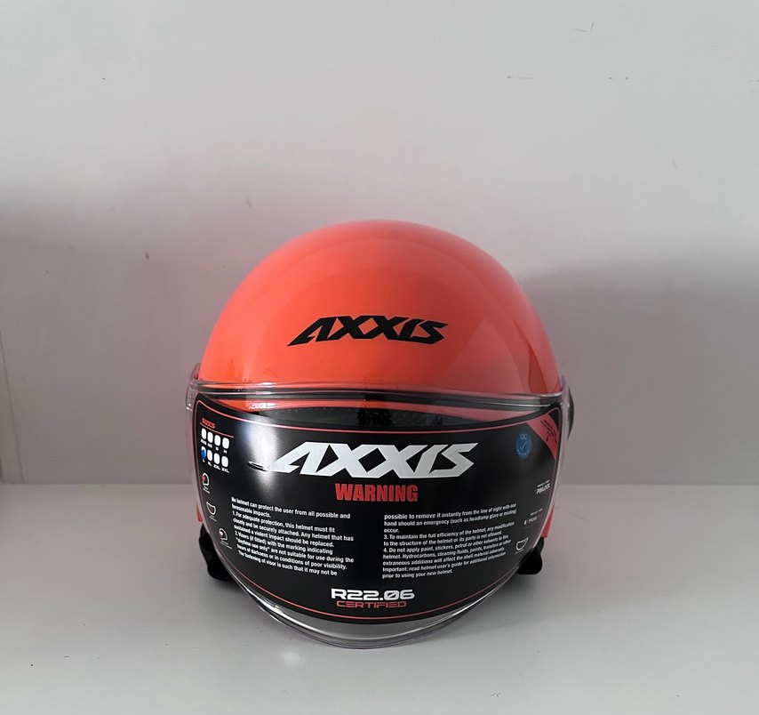 Axxis Square S Orange Yarım Kask - L - Görsel 3