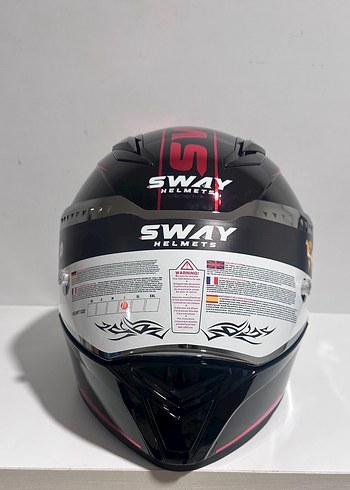 Sway SW 850 Black Red Kapalı Kask - L - Görsel 3