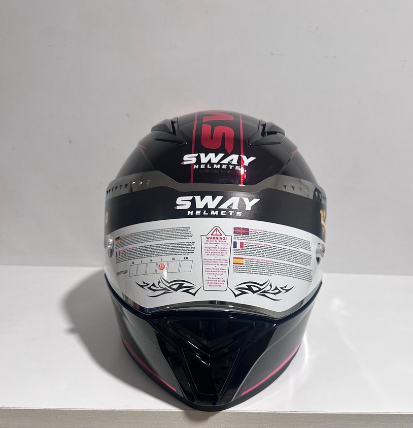 Sway SW 850 Black Red Kapalı Kask - L - Görsel 3
