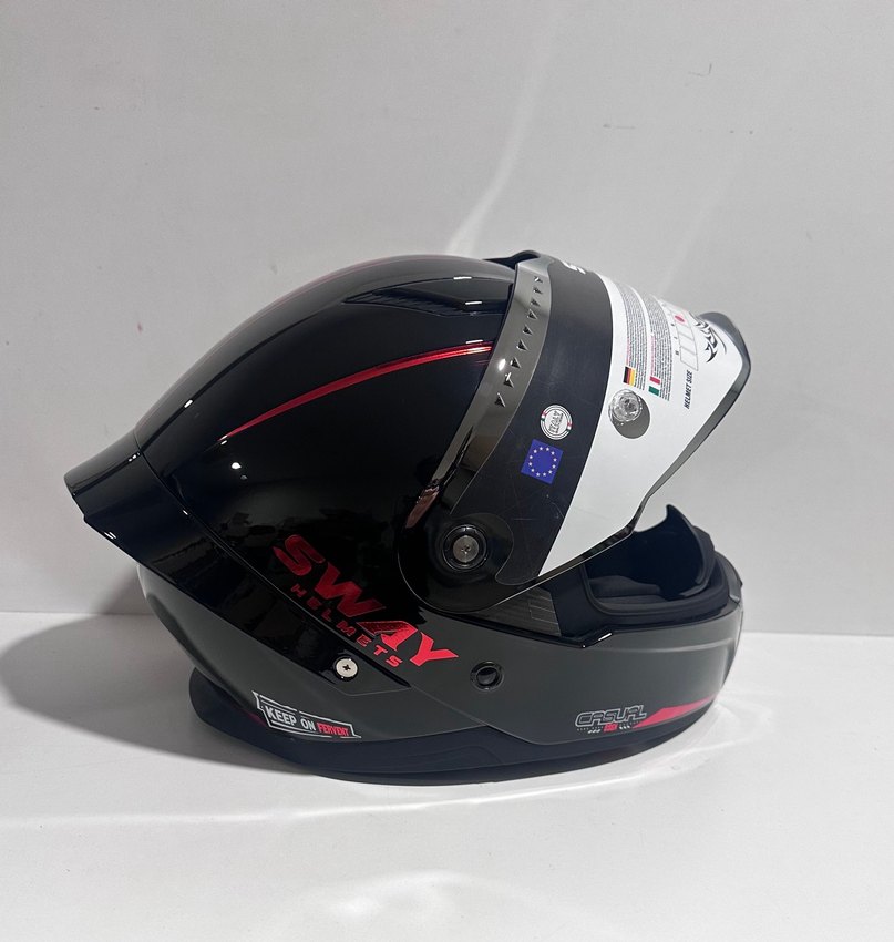 Sway SW 850 Black Red Kapalı Kask - L - Görsel 4
