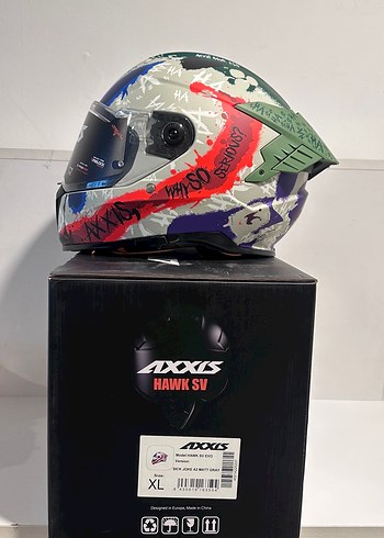Axxis Hawk SV Evo Sick Joke Gray Kapalı Kask - XL - Görsel 7