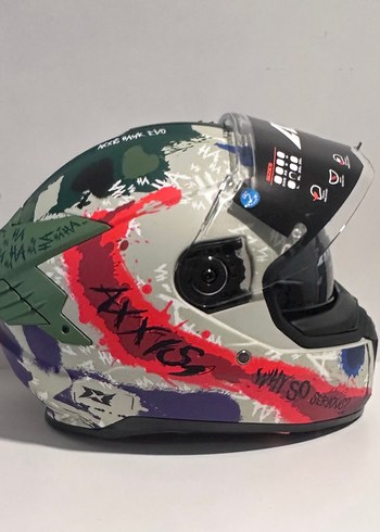 Axxis Hawk SV Evo Sick Joke Gray Kapalı Kask - XL - Görsel 4