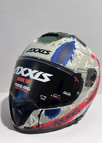 Axxis Hawk SV Evo Sick Joke Gray Kapalı Kask - XL - Görsel 2