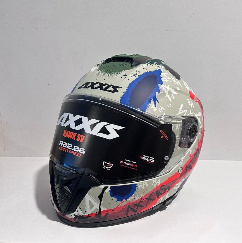 Axxis Hawk SV Evo Sick Joke Gray Kapalı Kask - XL - Görsel 2