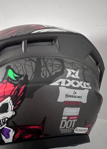 Axxis Draken S Horrorland Kapalı Kask - XXL - Görsel 6