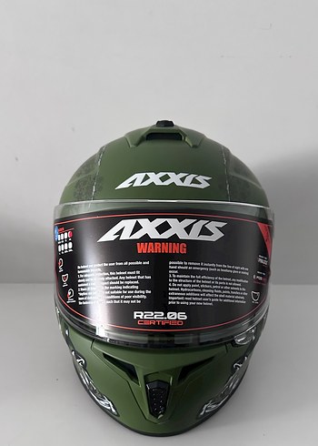 Axxis Draken S Iron Peace Kapalı Kask - M - Görsel 3