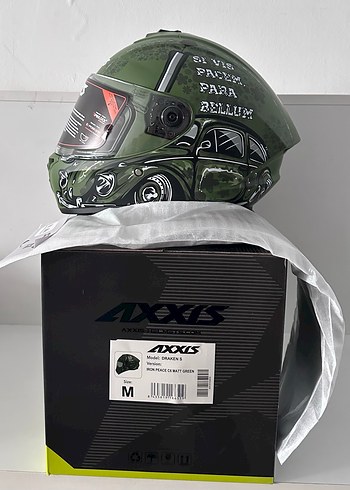 Axxis Draken S Iron Peace Kapalı Kask - M - Görsel 8