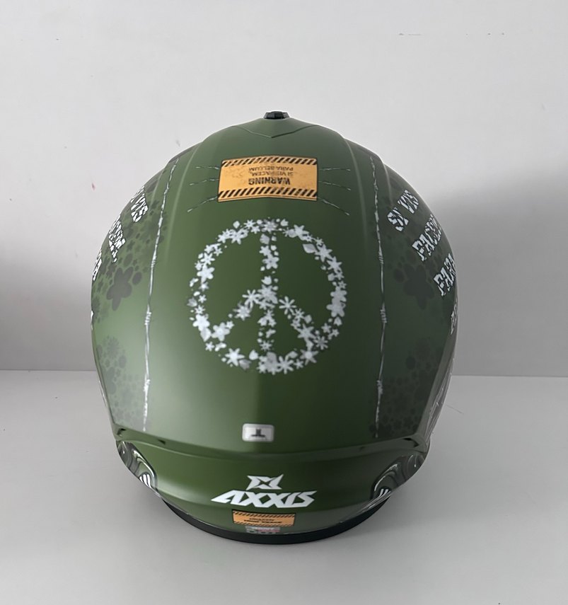 Axxis Draken S Iron Peace Kapalı Kask - M - Görsel 5