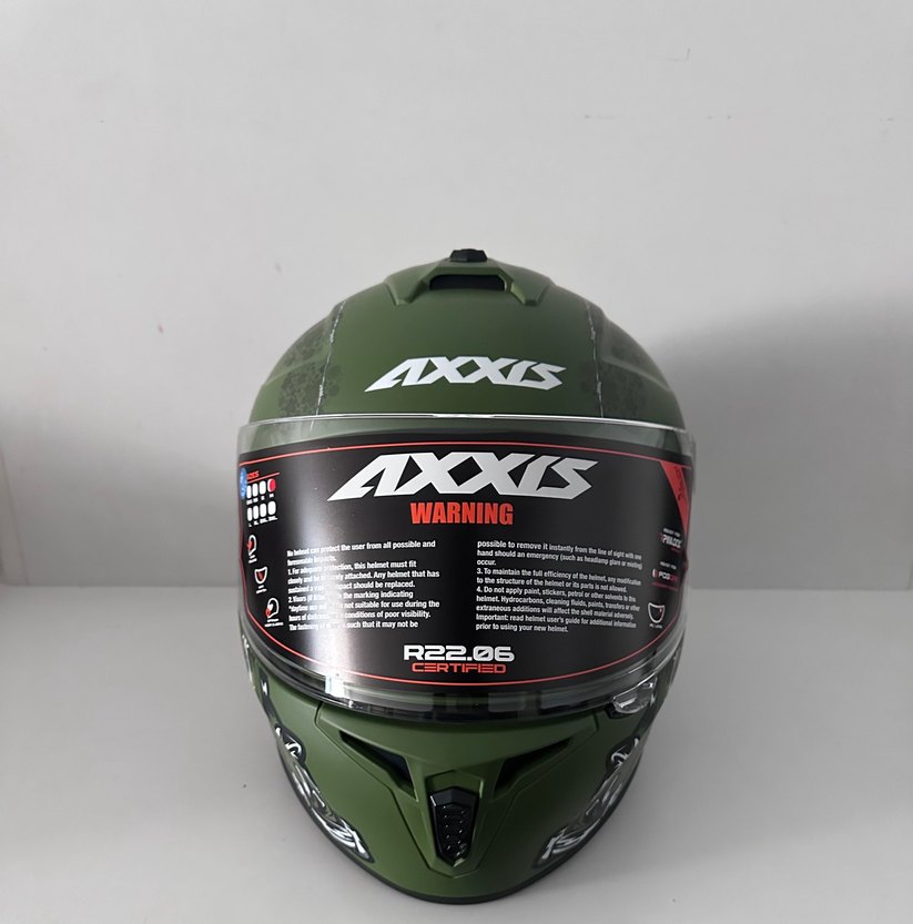 Axxis Draken S Iron Peace Kapalı Kask - M - Görsel 3