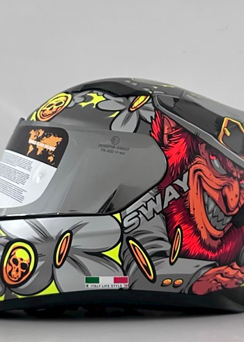 Sway SW 820 Hellboy Kapalı Kask - L - Görsel 2