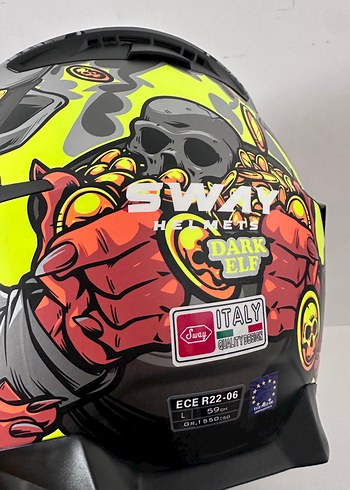 Sway SW 820 Hellboy Kapalı Kask - L - Görsel 7