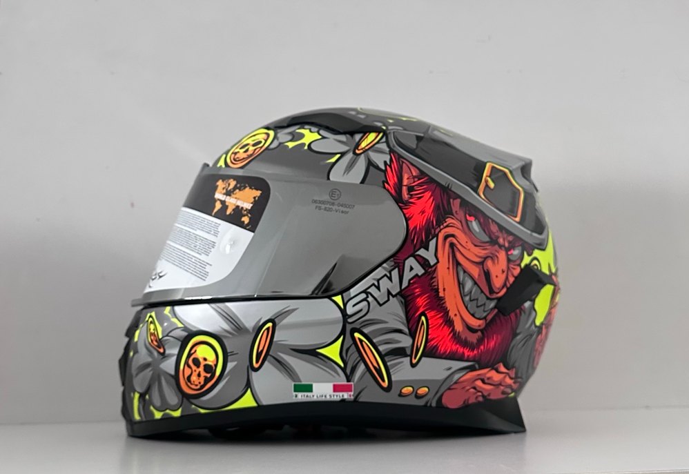 Sway SW 820 Hellboy Kapalı Kask - L - Görsel 2