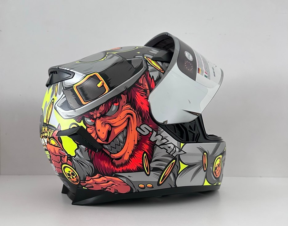 Sway SW 820 Hellboy Kapalı Kask - L - Görsel 5