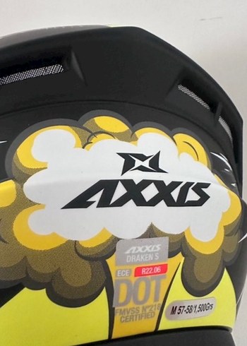 Axxis Draken S Bombs Kapalı Kask - M - Görsel 6