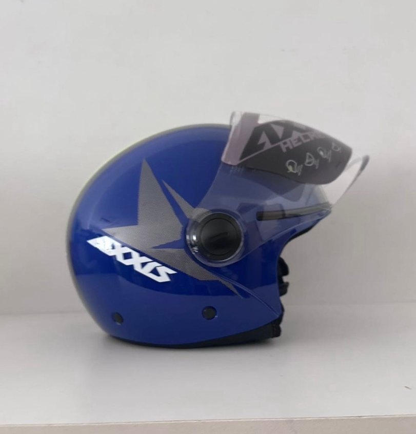 Axxis Square Gloss Blue Yarım Kask - M - Görsel 2