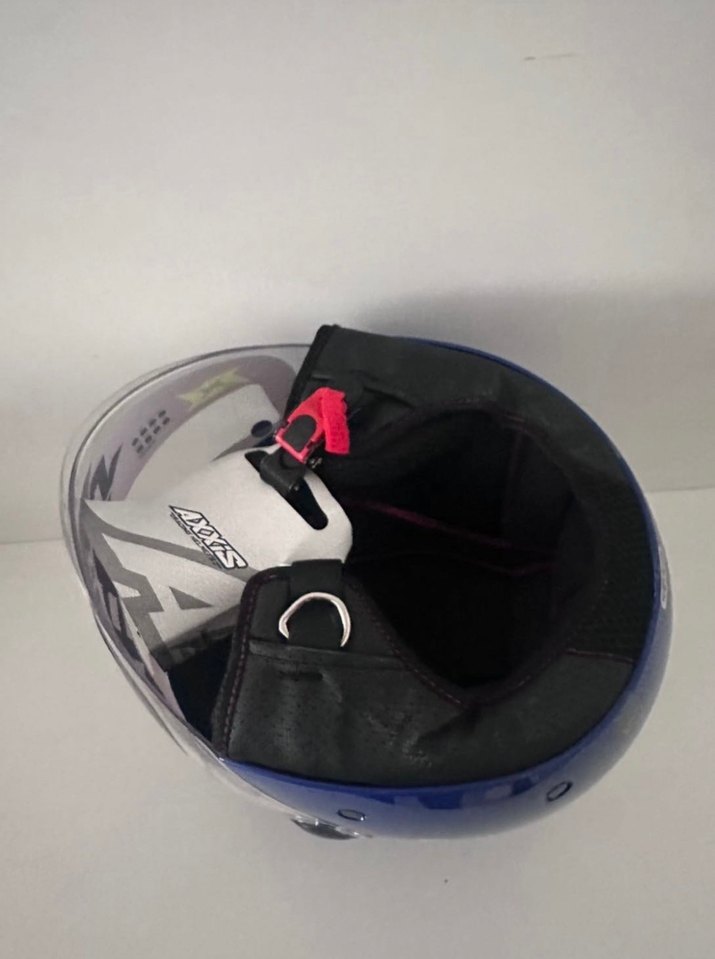 Axxis Square Gloss Blue Yarım Kask - M - Görsel 3