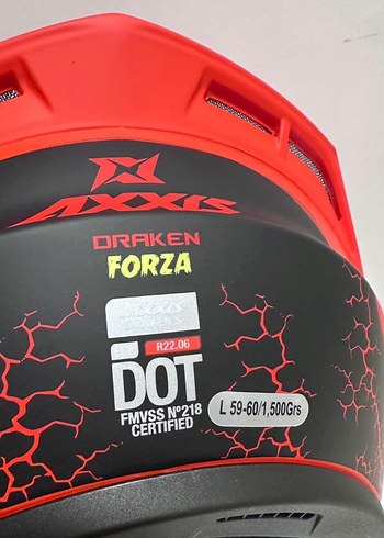 Axxis Draken S Forza Mat Ree Full Face Kask - L - Görsel 6