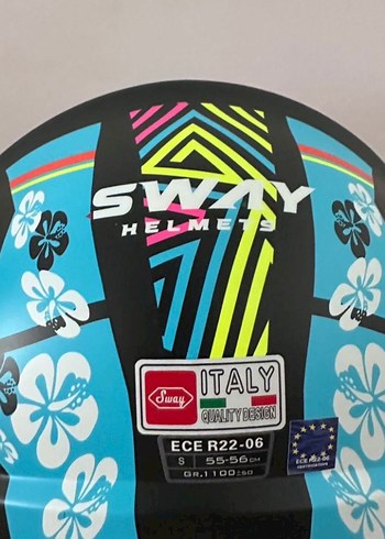 Sway SW 765 Colorful Yarım Kask - S - Görsel 5