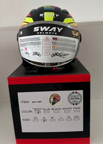 Sway SW 765 Colorful Yarım Kask - S - Görsel 8