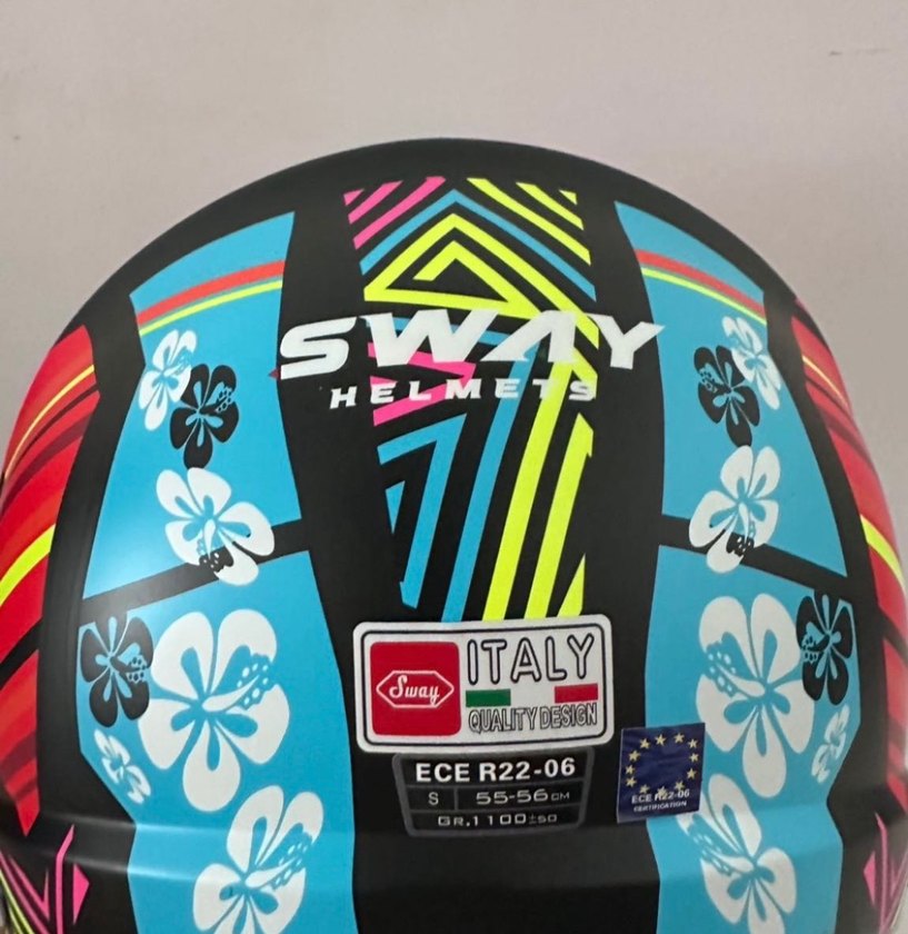 Sway SW 765 Colorful Yarım Kask - S - Görsel 5