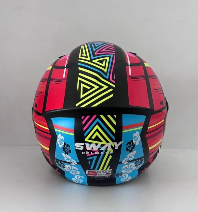 Sway SW 765 Colorful Yarım Kask - S - Görsel 4