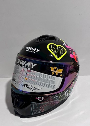 Sway SW 867 Peri Colorful Full Face Kask - M - Görsel 2