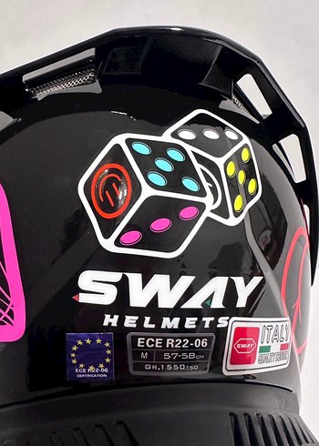 Sway SW 867 Peri Colorful Full Face Kask - M - Görsel 6