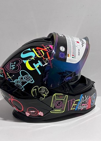 Sway SW 867 Peri Colorful Full Face Kask - M - Görsel 4