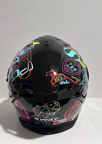 Sway SW 867 Peri Colorful Full Face Kask - M - Görsel 5