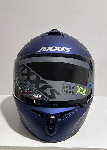 Axxis Draken S Solid Mat Blue Full Face Kask - L - Görsel 3