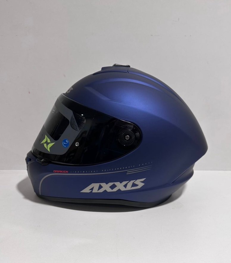 Axxis Draken S Solid Mat Blue Full Face Kask - L - Görsel 2